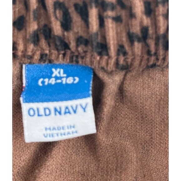 Old Navy Girls XL 14-16 Brown Leopard Print Skirt 100% Cotton - Picture 2 of 5